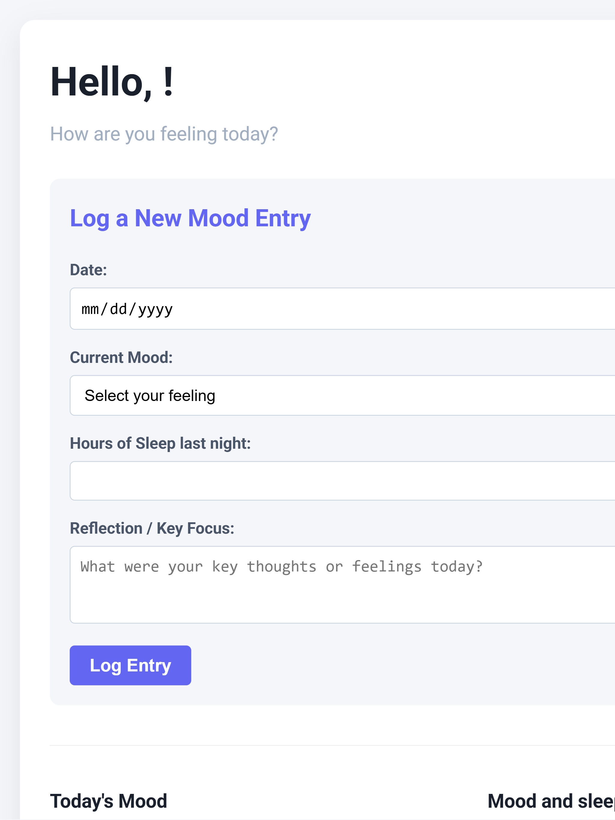 Mood Tracker App Solution